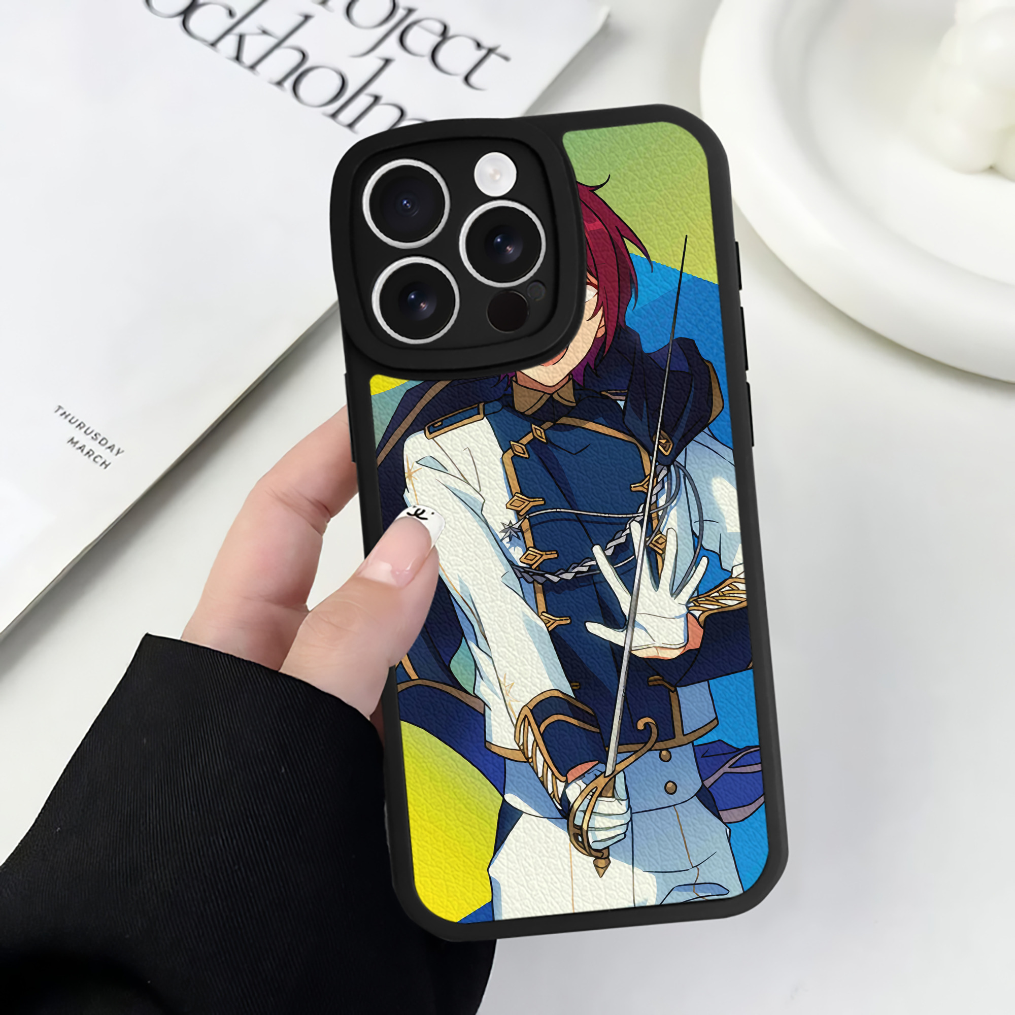 （画像用） あんさんぶるスターズ! Ensemble Stars 【iPhone 16シリーズ対応】シリコンスマホケース（レザー調） 材質：シリコン